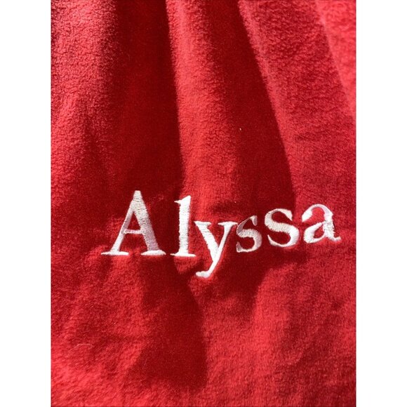 Pottery Barn Kids Alyssa Large Red Fleece Santa Bag Sack Christmas Stocking - Picture 16 of 16